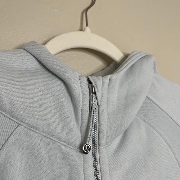lululemon scuba hoodie Oversized Relaxed Fit Full Zip Crop Mirror Blue Powder XL - Picture 5 of 12